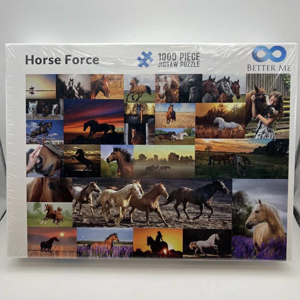 1000 Piece Jigsaw Puzzle‎ "Horse Force"  Puzzle - Better Me 19.5"x27.5" NEW